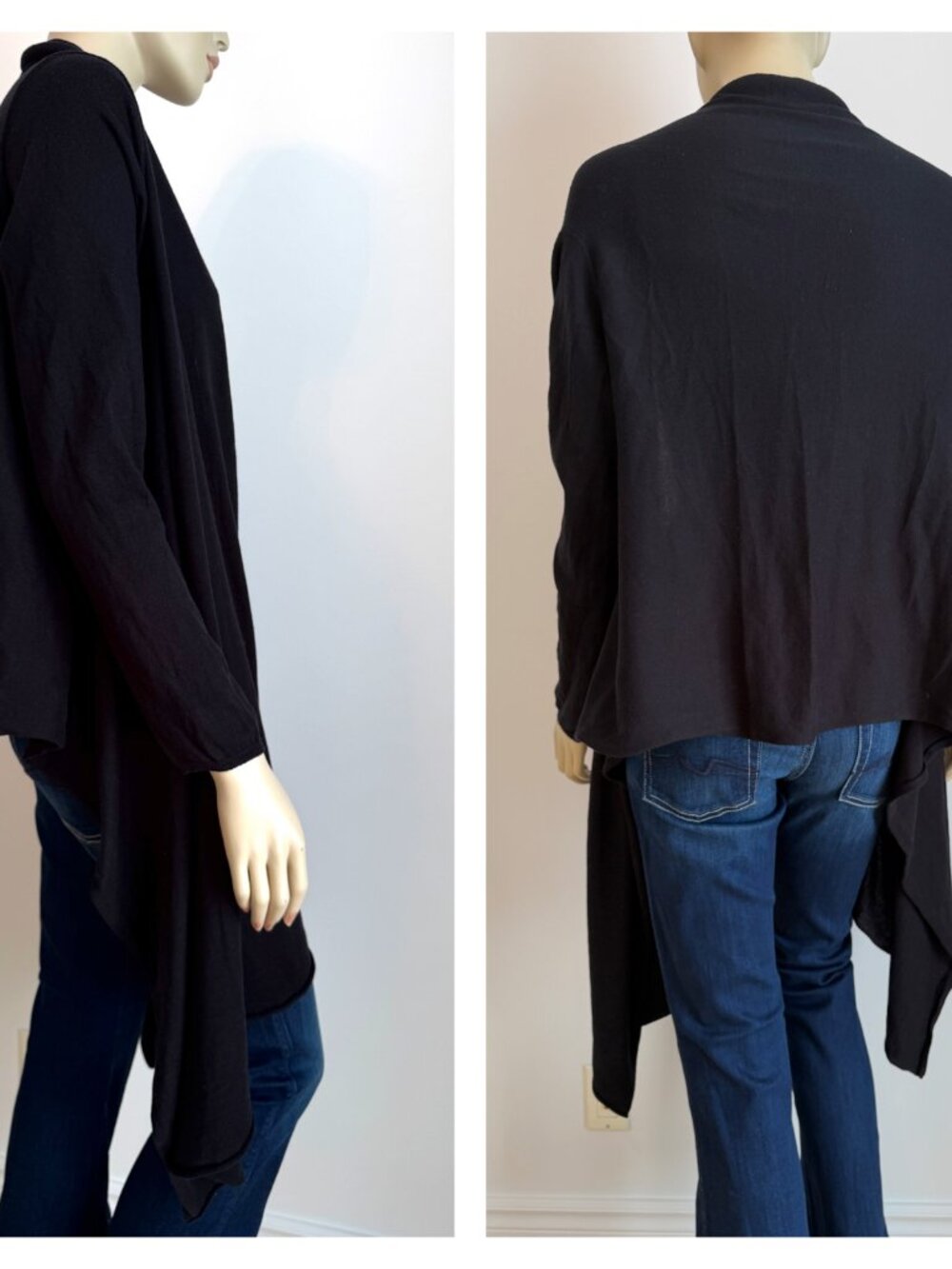 DKNY (Donna Karan New York) Silk/Cotton/Cashmere Scarfigan M/L - Picture 3 of 10